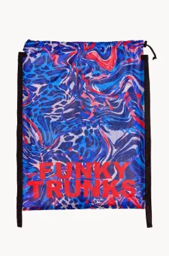 Sport Bags|Bags^Funky Trunks Mad Cat Mesh Gear Bag Blue/red