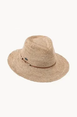 Headwear^Rigon Magdalena Raffia Adjustable Fedora Natural