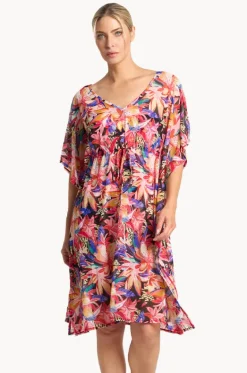 Overswim^Jantzen Mandalay Mesh Capri Kaftan Black/multi