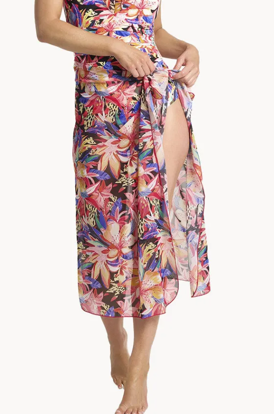 Sarongs^Jantzen Mandalay Midi Mesh Sarong Black/multi