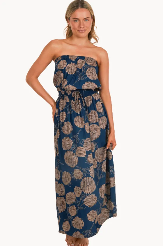 Dresses^Sundrenched Marigold Tube Dress Navy