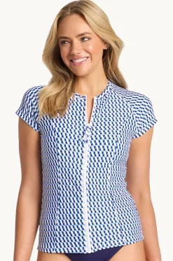 Rashies & Sunsuits^Sunseeker Marina Short Sleeve Suntop Ink