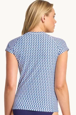 Rashies & Sunsuits^Sunseeker Marina Short Sleeve Suntop Ink