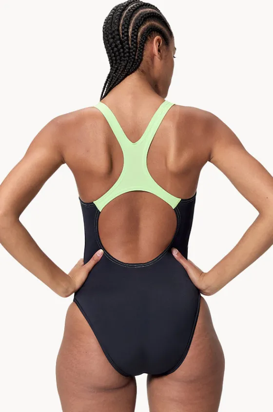 One Pieces^Speedo Medley Logo One Piece Black/green