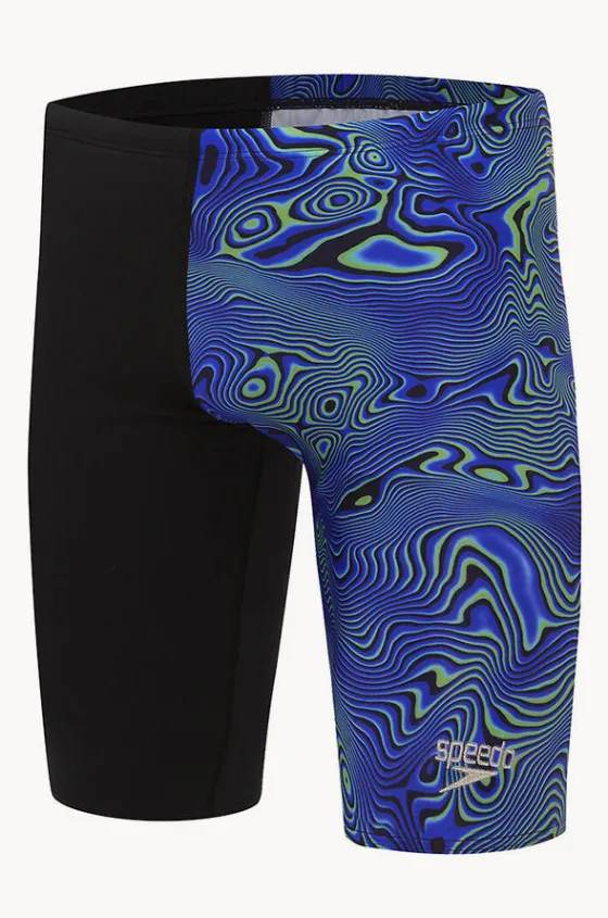 Jammers^Speedo Mens Allover Digital Jammer Black/blue