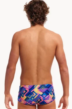 Trunks^Funky Trunks Mens Be Square Trunk Purple/multi
