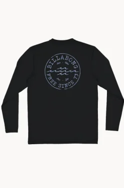 Rashies^Billabong Mens Big Wave Daz Long Sleeve Suntop Black