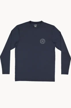 Rashies^Billabong Mens Big Wave Daz Long Sleeve Suntop Navy