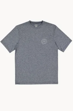 Rashies^Billabong Mens Big Wave Daz Short Sleeve Suntop Navy