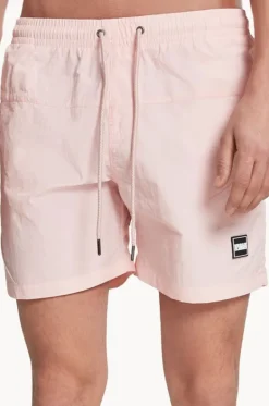 Boardshorts^Urban Classics Mens Block Swim Short Pink