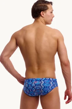 Briefs^Funky Trunks Mens Blue Viper Brief Blue/pink
