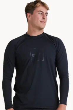 Rashies^Billabong Mens Boxed Arch Long Sleeve Suntop BLACK