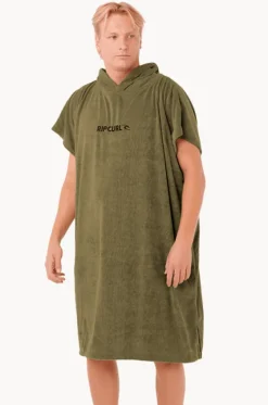 Towel Robes & Ponchos|Towel Robes & Ponchos^Rip Curl Mens Brand Hooded Towel Olive