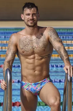 Briefs^Funky Trunks Mens Coco Canel Brief Multi