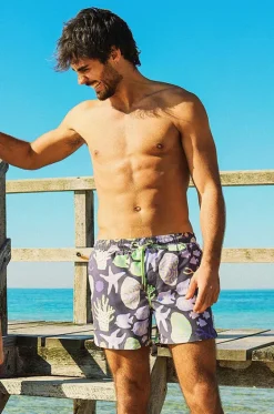 Boardshorts^Skwosh Mens Coral Chaos Eco Short Charcoal