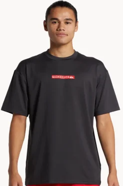 Rashies^Quiksilver Mens DNA Clicker Logo Short Sleeve Suntop Tarmac