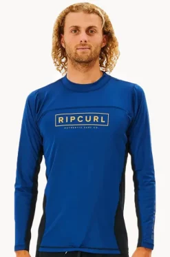 Rashies^Rip Curl Mens Drive Relaxed Long Sleeve Suntop Navy