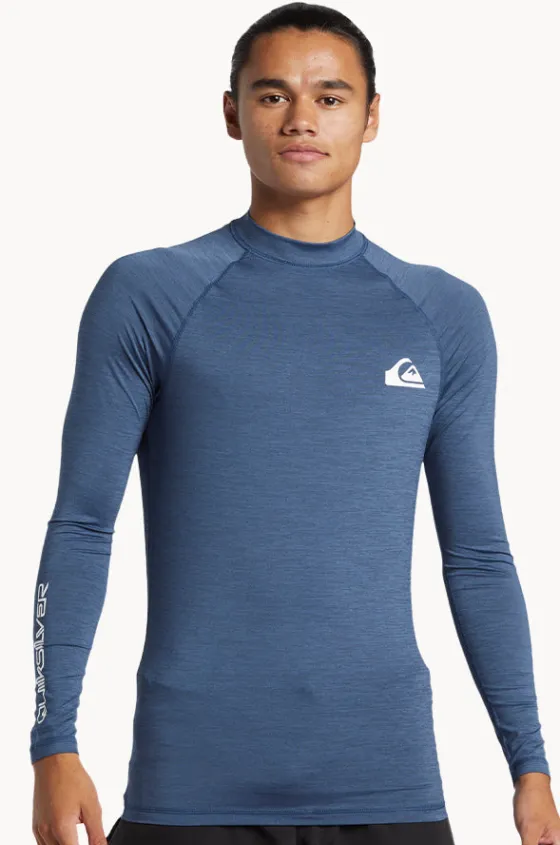 Rashies^Quiksilver Mens Everyday Long Sleeve Suntop Indigo
