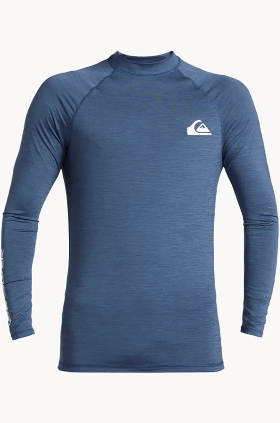 Rashies^Quiksilver Mens Everyday Long Sleeve Suntop Indigo