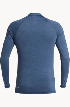 Rashies^Quiksilver Mens Everyday Long Sleeve Suntop Indigo
