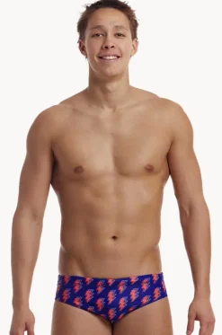 Briefs^Funky Trunks Mens Flash Brief Navy/red