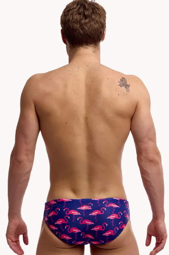 Briefs^Funky Trunks Mens Flocked Up Brief Purple/pink