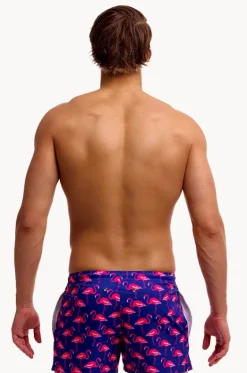 Boardshorts^Funky Trunks Mens Flocked Up Shorty Short Purple/pink