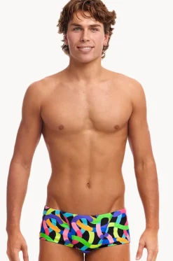 Trunks^Funky Trunks Mens Got Worms Trunk Black/multi