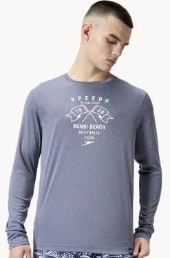 Rashies^Speedo Mens Graphic Suntop Navy