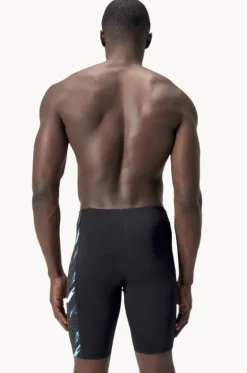 Jammers^Speedo Mens Hyperboom Panel Jammer Black/Blue