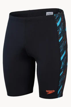 Jammers^Speedo Mens Hyperboom Panel Jammer Black/Blue