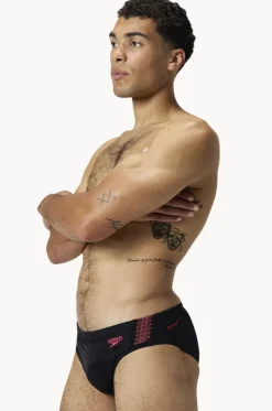 Briefs^Speedo Mens Hyperboom Splice Brief Black/coral