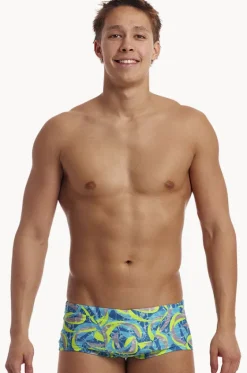 Trunks^Funky Trunks Mens Ice Slicer Trunk Blue/yellow
