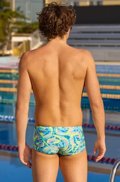 Trunks^Funky Trunks Mens Ice Slicer Trunk Blue/yellow