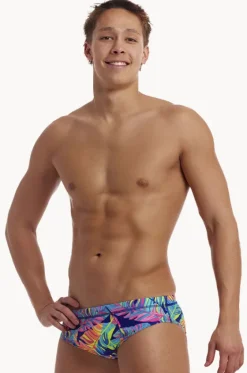 Briefs^Funky Trunks Mens Leaving Today Brief Navy/multi