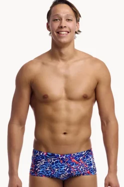 Trunks^Funky Trunks Mens Mad Cat Trunk Blue/orange