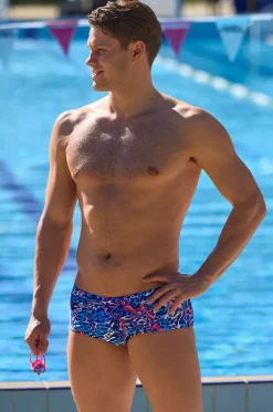 Trunks^Funky Trunks Mens Mad Cat Trunk Blue/orange