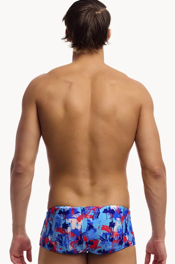 Trunks^Funky Trunks Mens Messy Messy Messy Trunk Blue/red