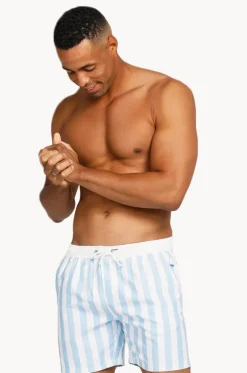 Boardshorts^Vacay Mens Mykonos Swim Short Blue/white