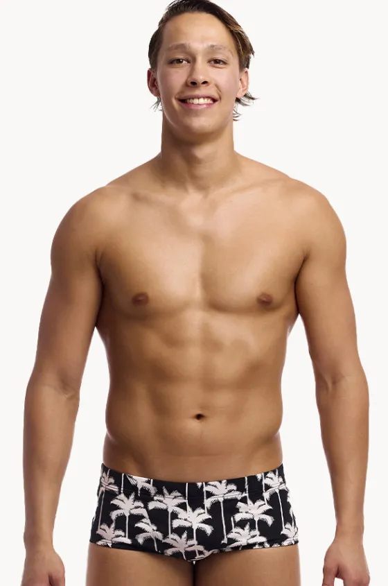 Trunks^Funky Trunks Mens Palm Night Trunk Black/white