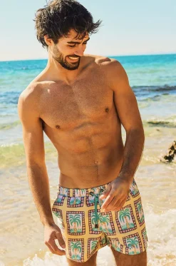 Boardshorts^Skwosh Mens Palm Reader 2.0 Eco Short Mustard