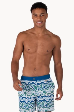 Boardshorts^Coast Mens Palm Springs Boardshort Green/blue