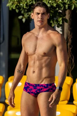 Trunks^Funky Trunks Mens Pinky Palms Trunk Purple/pink