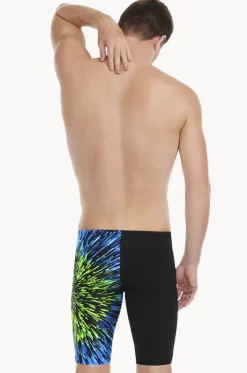 Jammers^Speedo Mens Placement V Cut Jammer Black/green