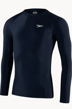 Rashies^Speedo Mens Plain Long Sleeve Suntop Navy