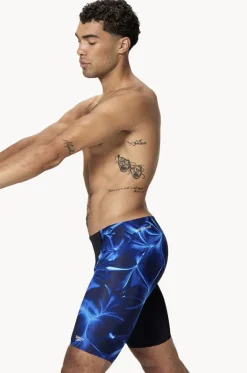 Jammers^Speedo Mens Print V-Cut Jammer Black/Blue
