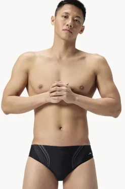 Briefs^Speedo Mens Printed Movement Brief Black