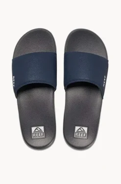 Footwear^Reef Mens One Slide Navy/Grey