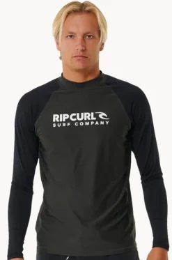 Rashies^Rip Curl Mens Shock Long Sleeve Suntop Black