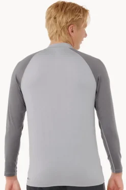 Rashies^Rip Curl Mens Shock Long Sleeve Suntop Grey